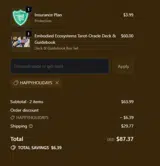 HAPPYHOLIDAYS coupon verification screenshot
