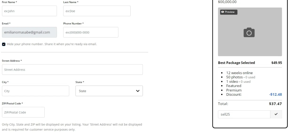 Cycle Trader checkout page showing Cycle Trader promo code box | Screenshot taken by SimplyCodes community member on Apr 21, 2022