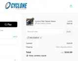 Cyclone Filter Cleaner coupon verification screenshot