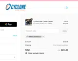 Cyclone Filter Cleaner coupon verification screenshot