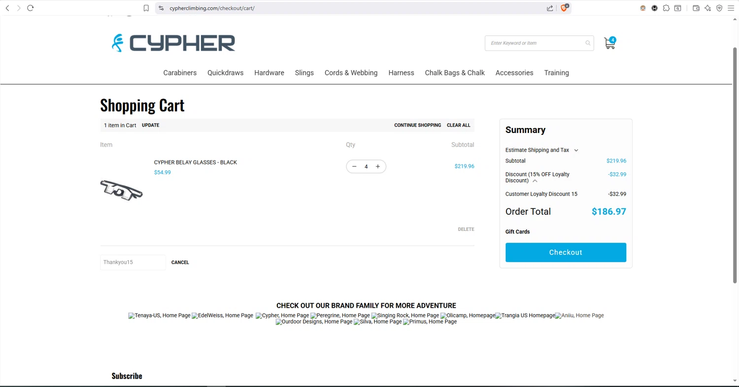 Cypher checkout page showing Cypher promo code box | Screenshot taken by SimplyCodes community member on Jan 29, 2026
