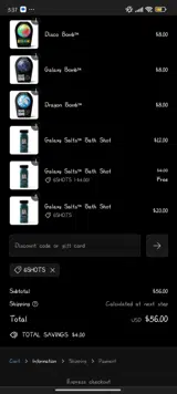 6SHOTS coupon verification screenshot