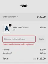 welcomecode coupon verification screenshot
