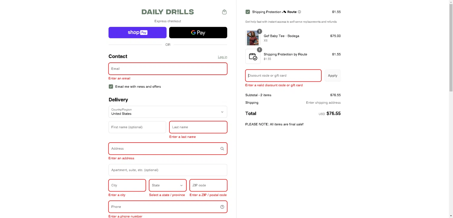 Daily Drills discount code screenshot showing code REFERAFRIEND applied at Daily Drills checkout page. Uploaded by SimplyCodes community member PromoElite4745 on Aug 15, 2025
