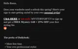 MYSTERYGIFT25 coupon verification screenshot