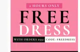 FREEDRESS coupon verification screenshot