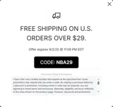 Dallas Mavericks coupon verification screenshot