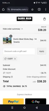 15off coupon verification screenshot