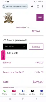 SALSA20 coupon verification screenshot