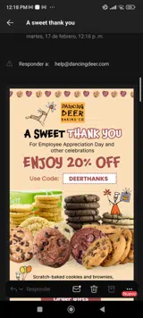 Deerthanks coupon verification screenshot