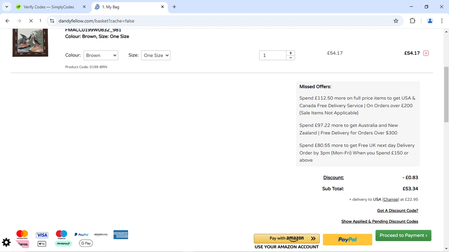 Dandy Fellow discount code screenshot showing code LIKE1 applied at Dandy Fellow checkout page. Uploaded by SimplyCodes community member Dizlike2025 on Jun 6, 2025