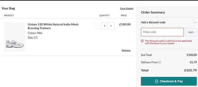 Daniel Footwear checkout page showing Daniel Footwear discount code box | Screenshot taken by SimplyCodes community member on Aug 26, 2025
