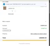 ROBYNMLOVE10 coupon verification screenshot