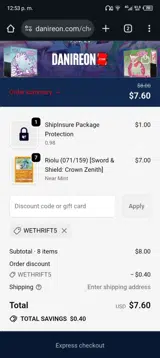 WETHRIFT5 coupon verification screenshot