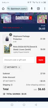WETHRIFT5 coupon verification screenshot