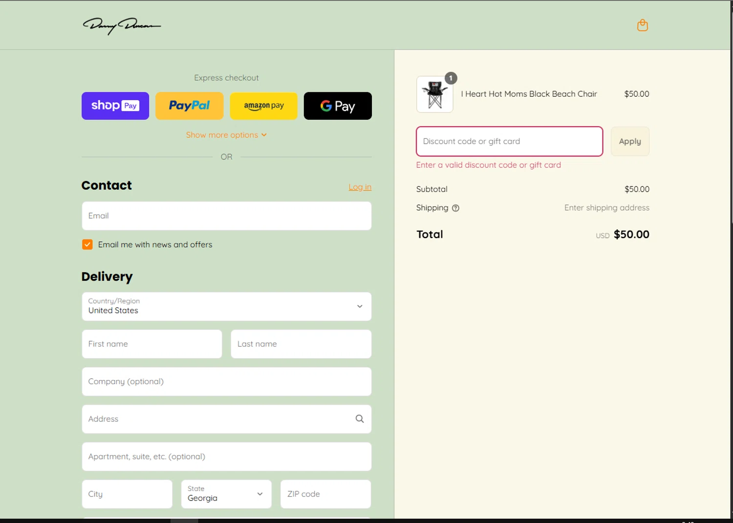 Danny Duncan discount code screenshot showing code wslides applied at Danny Duncan checkout page. Uploaded by SimplyCodes community member GoldPhoenix3793 on Aug 26, 2025