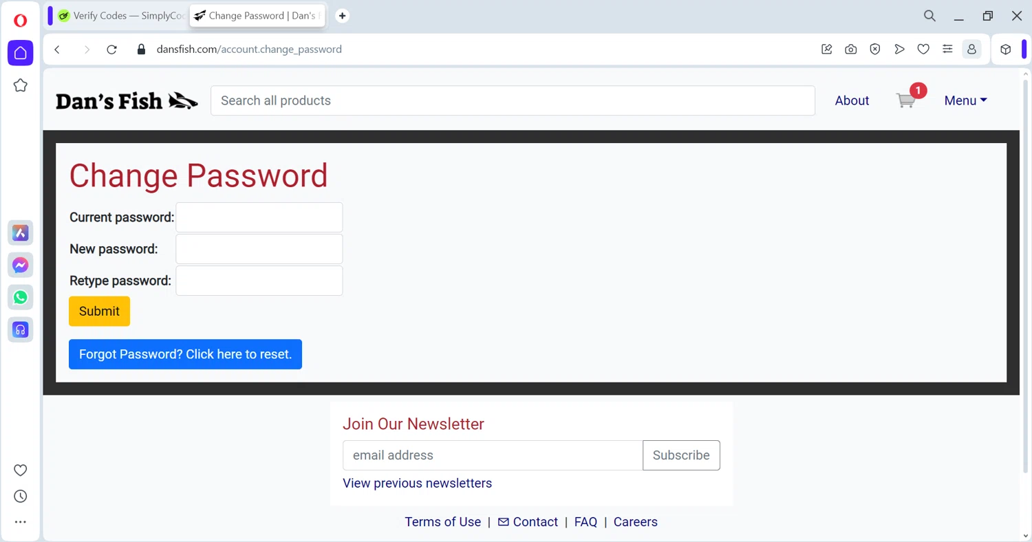 Dan's Fish checkout page showing Dan's Fish promo code box | Screenshot taken by SimplyCodes community member on Sep 6, 2024