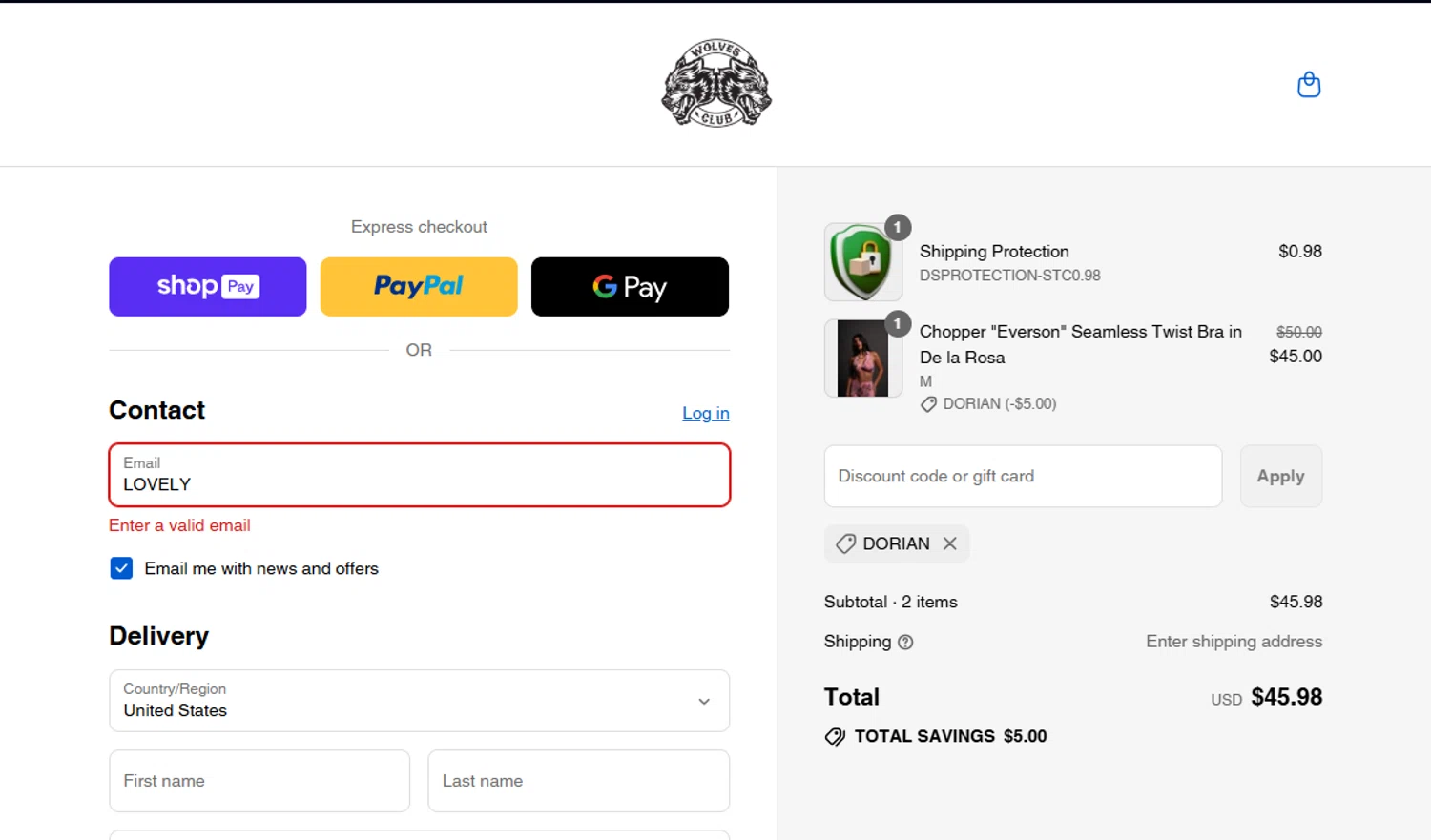 Darc Sport discount code screenshot showing code DORIAN applied at Darc Sport checkout page. Uploaded by SimplyCodes community member josedanielacostaguan on Aug 25, 2025