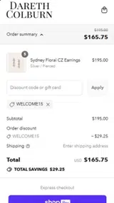 Dareth Colburn coupon verification screenshot