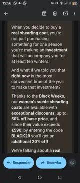 BLACK20 coupon verification screenshot