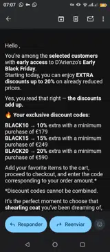 BLACK10 coupon verification screenshot