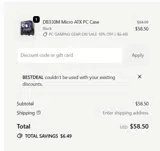 darkFlash coupon verification screenshot