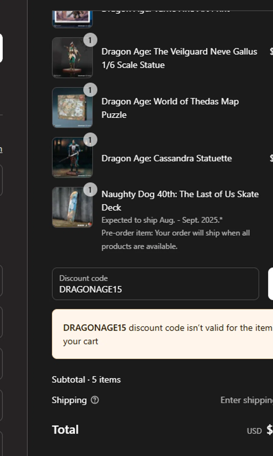 Dark Horse Comics discount code screenshot showing code DRAGONAGE15 applied at Dark Horse Comics checkout page. Uploaded by SimplyCodes community member Carlitoxxxxxxxxxxxxxxxxxxxxxxx on Jul 18, 2025