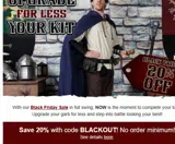 BLACKOUT coupon verification screenshot