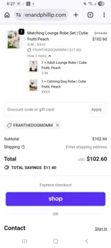 Franthedogmomm coupon verification screenshot