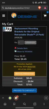 4JULY10 coupon verification screenshot