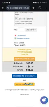 SPRING10 coupon verification screenshot