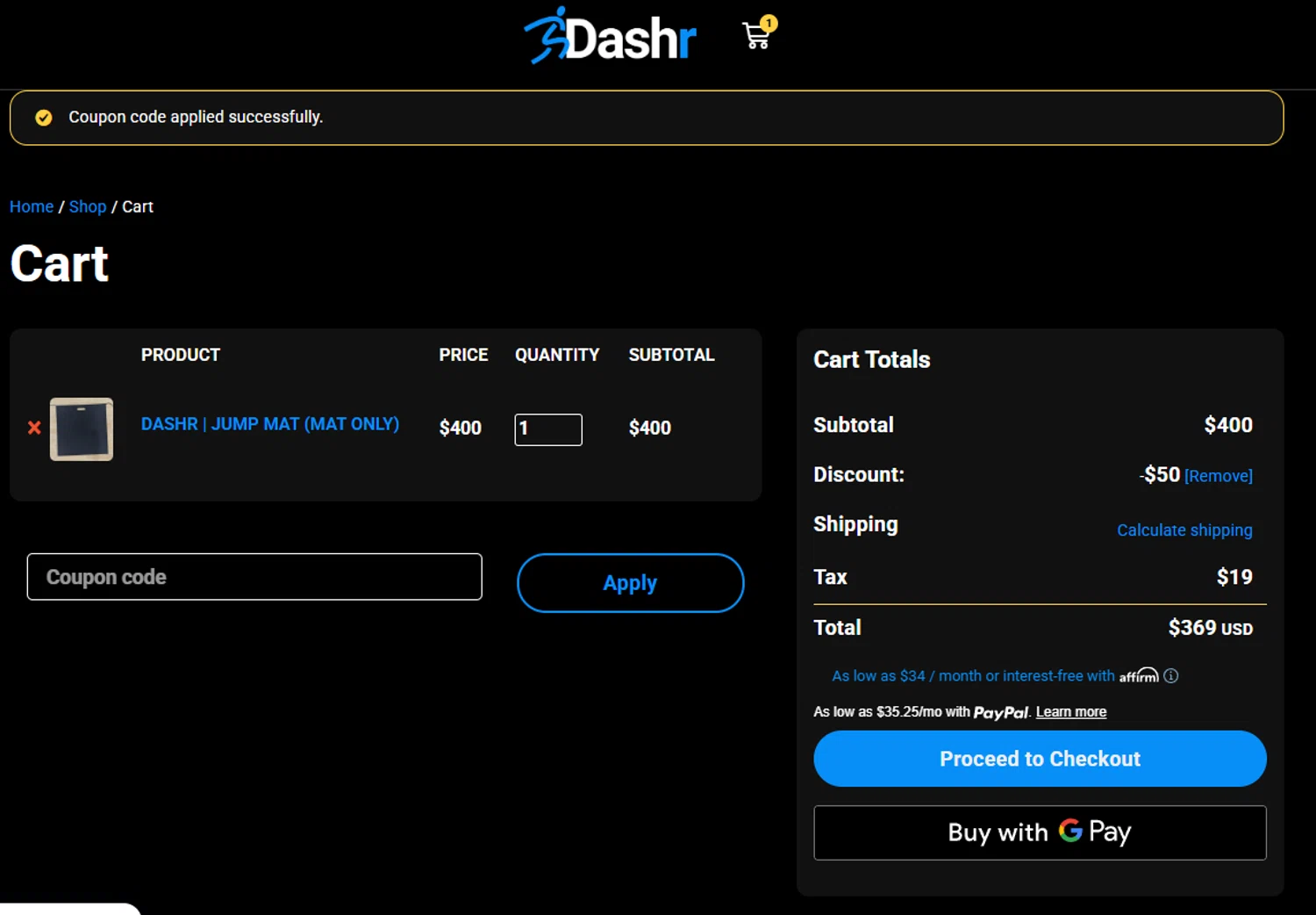 Dashr promo code screenshot showing code WELCOME applied at Dashr checkout page. Uploaded by SimplyCodes community member aumentadax10 on Sep 8, 2025