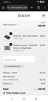 SUMMER4EVER coupon verification screenshot