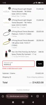 MOM5LF coupon verification screenshot
