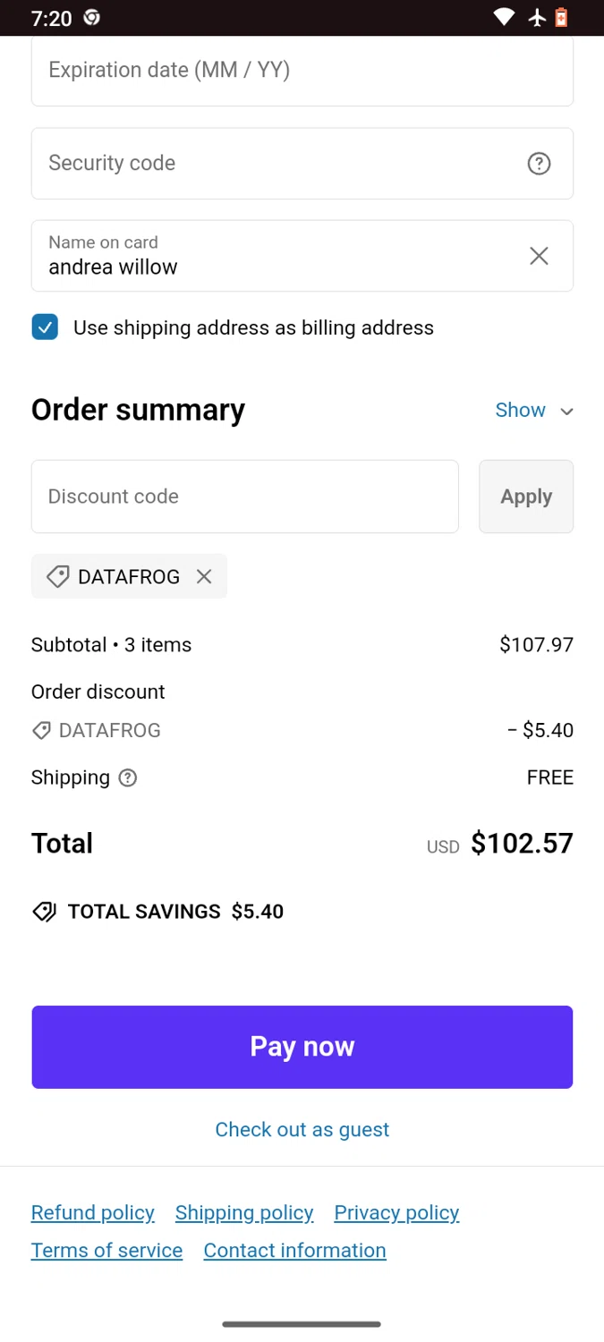 how to use Data Frog coupons