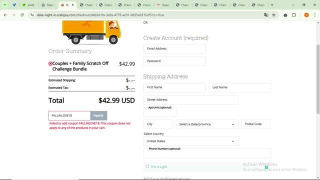 Date Night In checkout page showing Date Night In promo code box | Screenshot taken by SimplyCodes community member on Dec 27, 2024