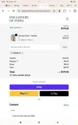 Daughters of India coupon verification screenshot