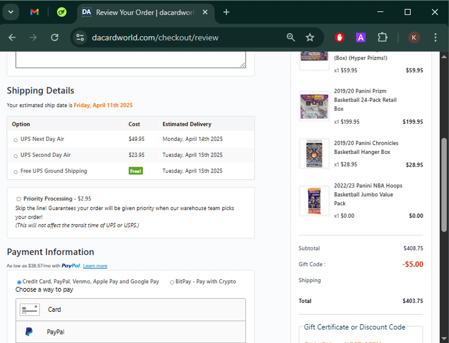 Dave & Adam's coupon code screenshot showing code 367-9C3N applied at Dave & Adam's checkout page. Uploaded by SimplyCodes community member Keilynkeyonshea on Apr 11, 2025