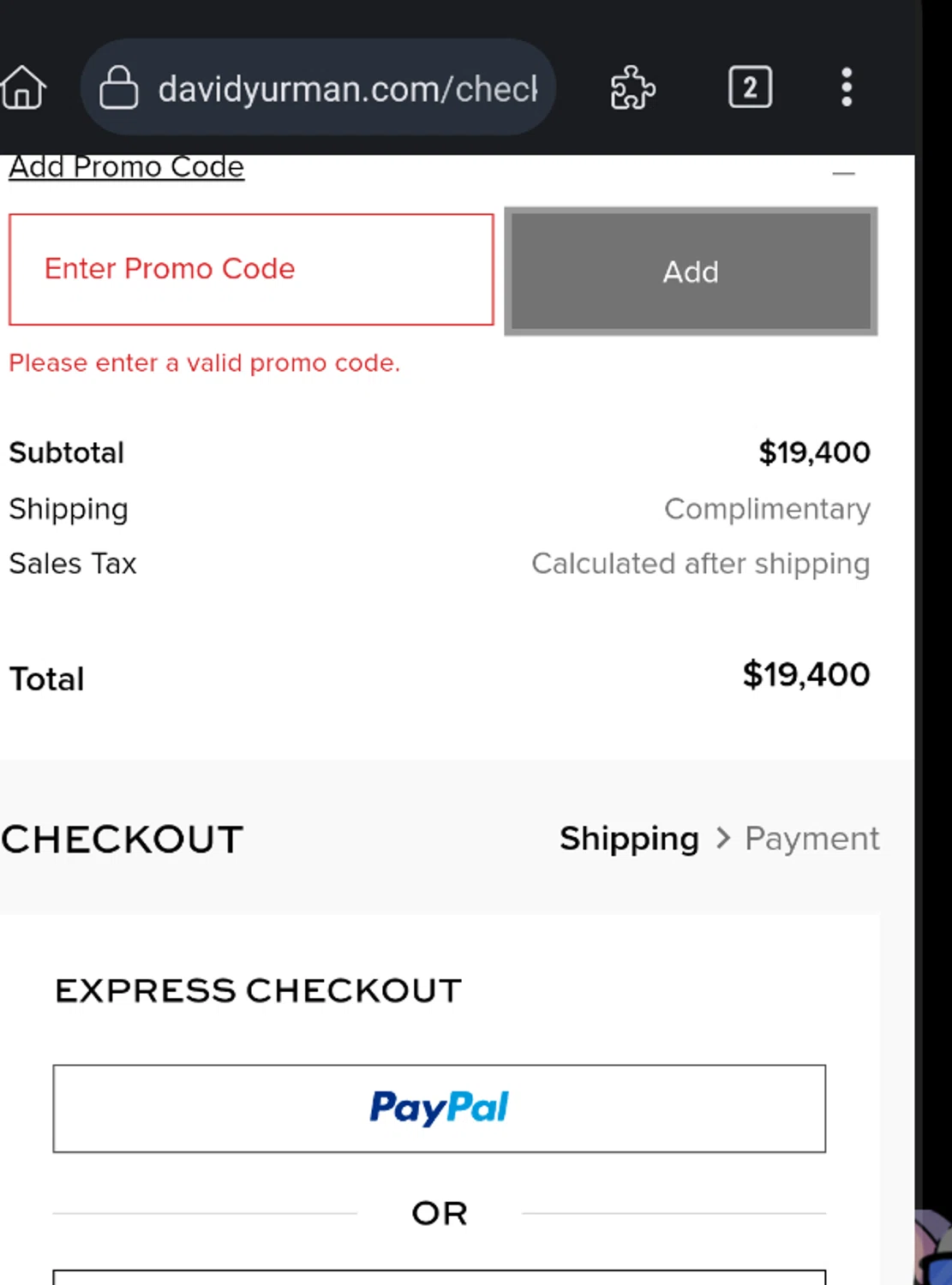 David Yurman promo code screenshot showing code NEW5 applied at David Yurman checkout page. Uploaded by SimplyCodes community member ExtraordinaryMaestro4194 on Sep 9, 2025