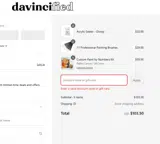 Davincified coupon verification screenshot