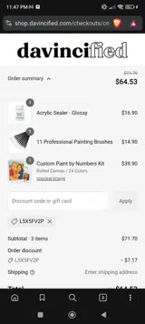 Davincified coupon verification screenshot