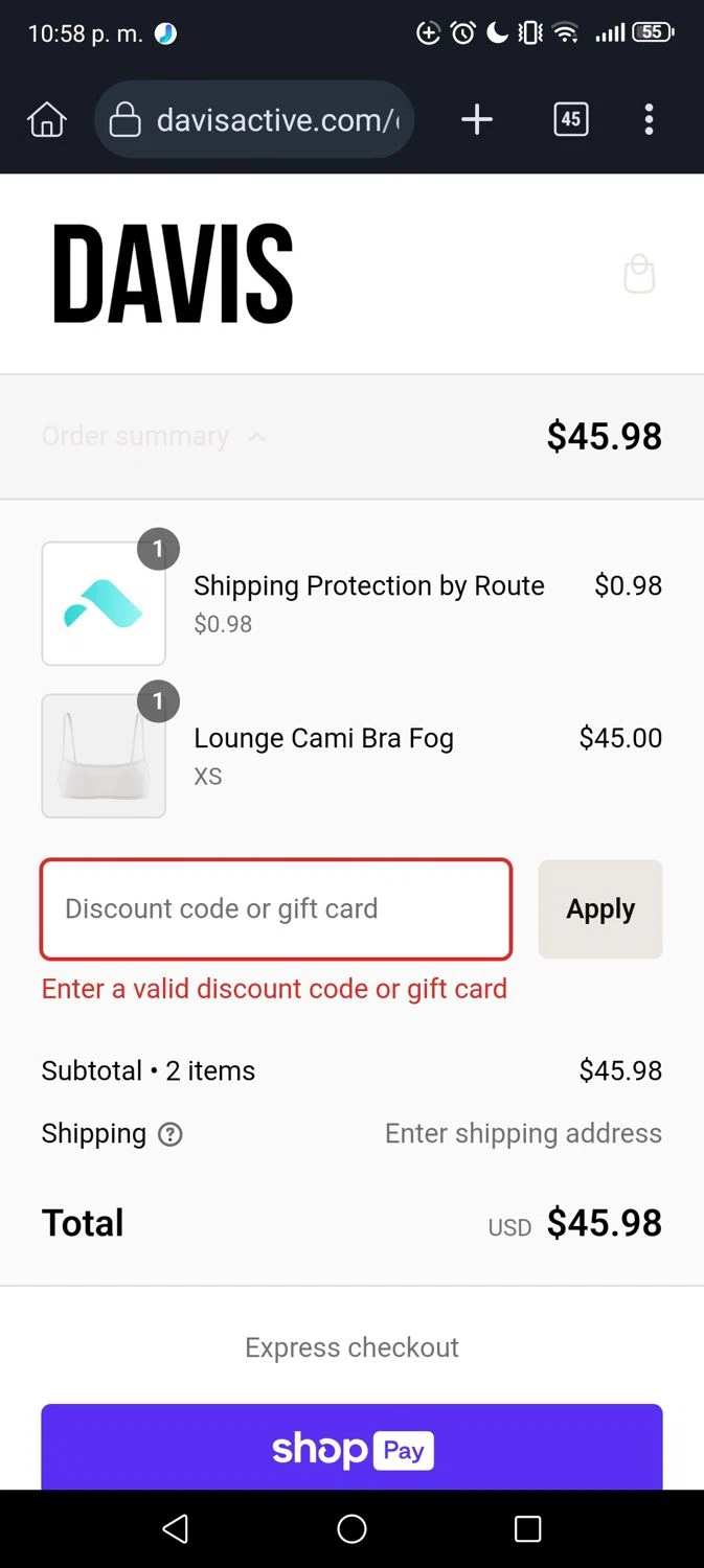 Davis Active discount code screenshot showing code active30 applied at Davis Active checkout page. Uploaded by SimplyCodes community member Narutooooo on Jan 21, 2025