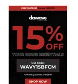 WAVY15BFCM coupon verification screenshot