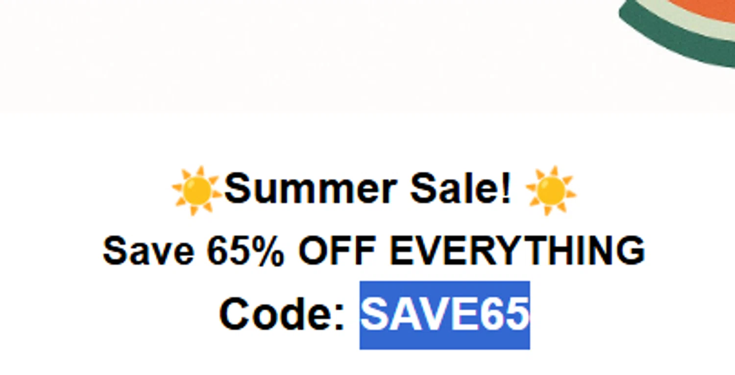 DAWGS coupon code screenshot showing code SAVE65 applied at DAWGS checkout page. Uploaded by SimplyCodes community member Biden0442069257555 on Jul 24, 2025