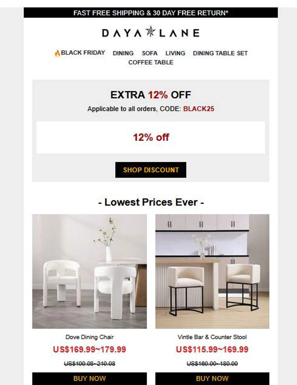 Daya Lane coupon code screenshot showing code BLACK25 applied at Daya Lane checkout page. Uploaded by SimplyCodes community member stygian1 on Nov 14, 2025