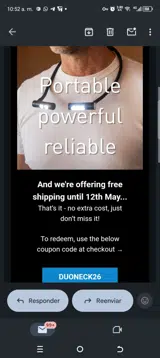 Duoneck26 coupon verification screenshot