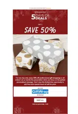 GiftWrap coupon verification screenshot