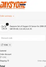 YORE coupon verification screenshot