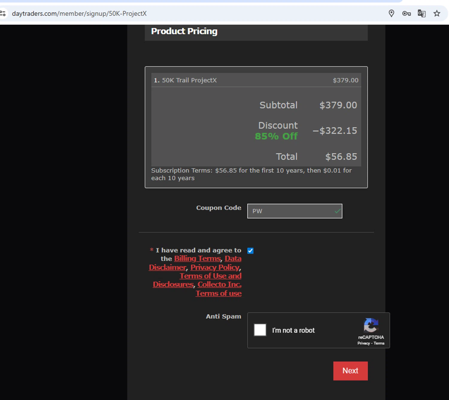 DayTraders.com promo code screenshot showing code PW applied at DayTraders.com checkout page. Uploaded by SimplyCodes community member SavvyCurator5307 on Sep 3, 2025