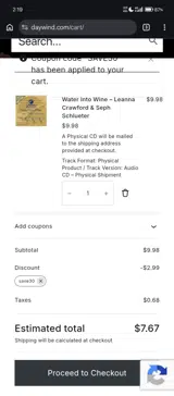 Daywind coupon verification screenshot